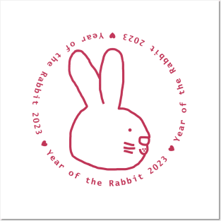 Year of the Rabbit 2023 in Viva Magenta Posters and Art